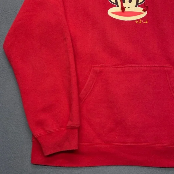 Paul Frank Hoodie Sweatshirt Red Pullover Y2K Vintage Monkey Graphic Print - Picture 3 of 14